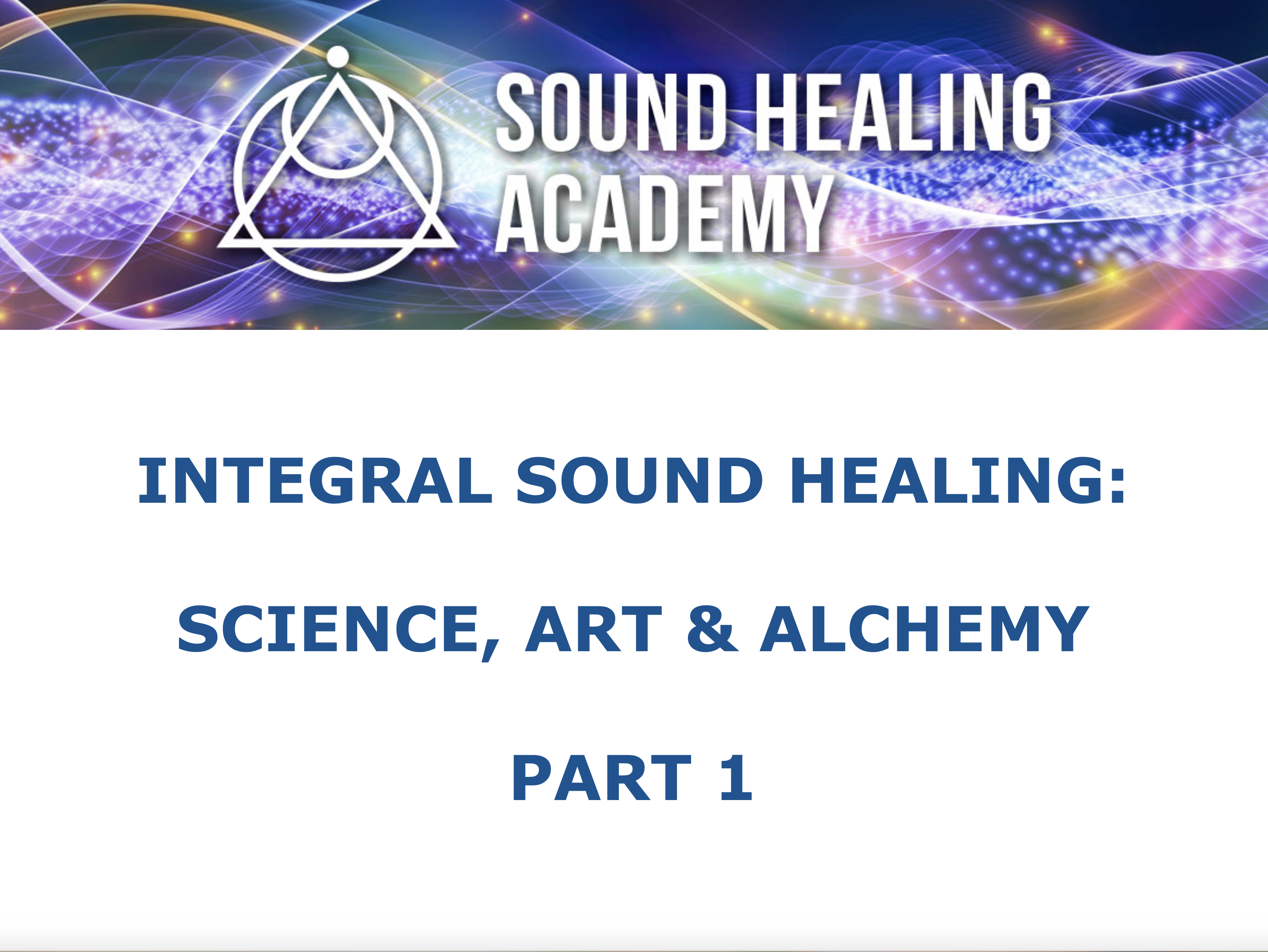 Integral Sound Healing 01